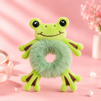 Cute Plush Hair Buddy Combo Pack (🐸 Frog, 🐼 Panda,🐰 Bunny ⚡Pikachu) | Soft Kawaii Hair Accessories | Bestie & Family Gift Set cutiesclub.in