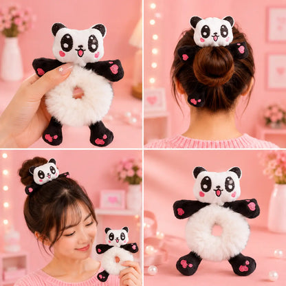 Cute Plush Hair Buddy Combo Pack (Pikachu , Panda & Bunny) | Soft Kawaii Hair Accessories | Bestie & Family Gift Set cutiesclub.in