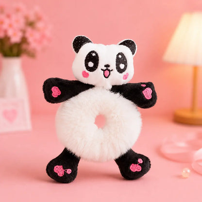 Cute Plush Hair Buddy Combo Pack (🐸 Frog, 🐼 Panda,🐰 Bunny ⚡Pikachu) | Soft Kawaii Hair Accessories | Bestie & Family Gift Set cutiesclub.in