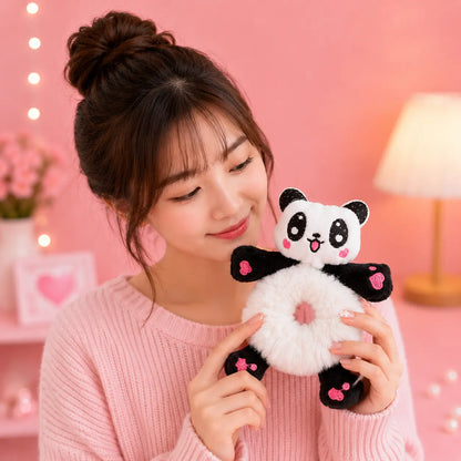 Cute Plush Hair Buddy Combo Pack (Pikachu & Panda) | Soft Kawaii Hair Accessories | Bestie & Family Gift Set cutiesclub.in
