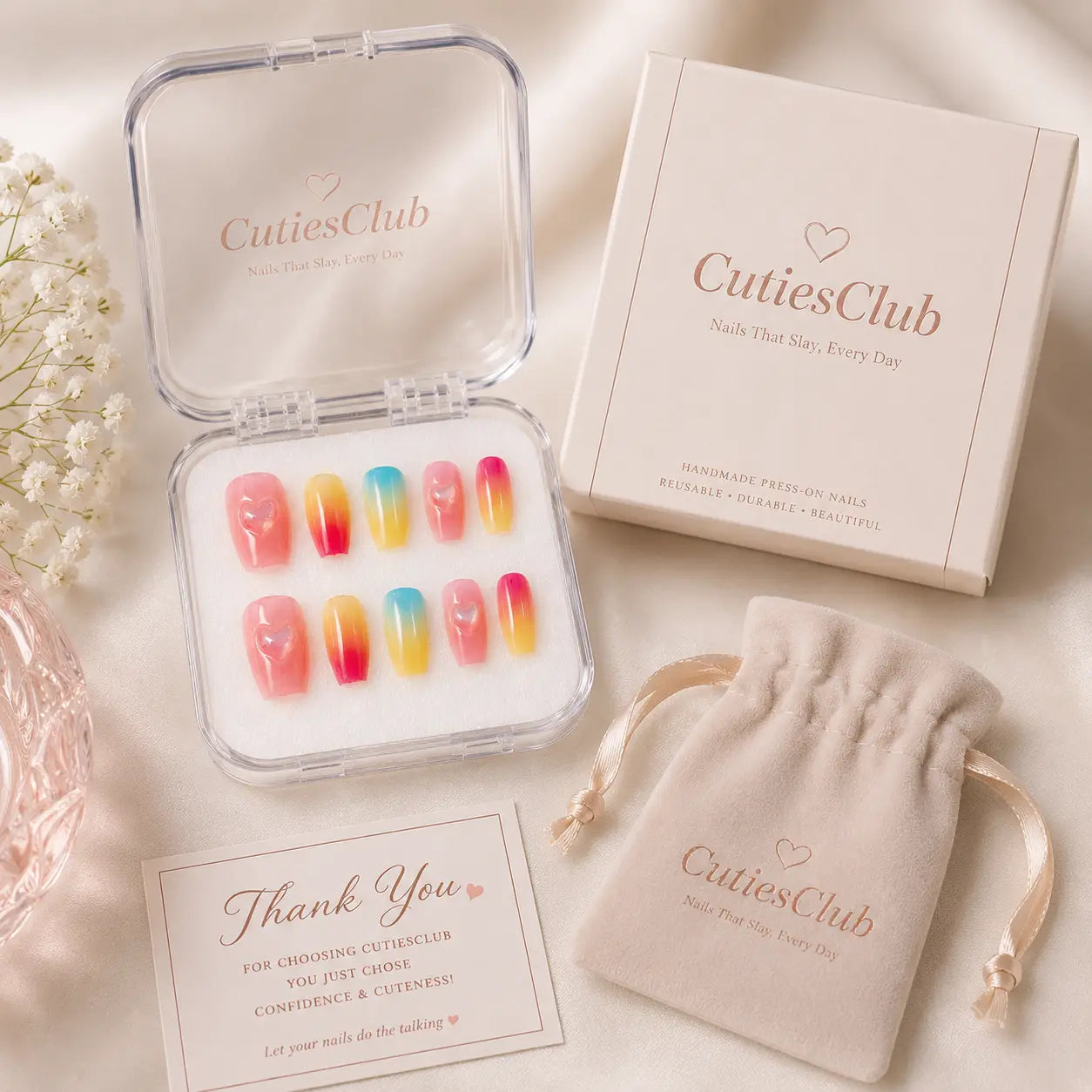 Luxury Press-On Nails – Reusable Glossy Wine Red Nail Set for Girls | Salon Style at Home cutiesclub.in