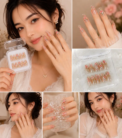 Luxury Press-On Nails – Reusable Glossy Wine Red Nail Set for Girls | Salon Style at Home cutiesclub.in