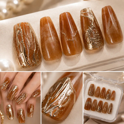 Luxury Press-On Nails – Reusable Glossy Wine Red Nail Set for Girls | Salon Style at Home cutiesclub.in