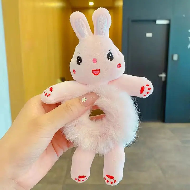 Cute Plush Hair Buddy Combo Pack (🐸 Frog, 🐼 Panda,🐰 Bunny ⚡Pikachu) | Soft Kawaii Hair Accessories | Bestie & Family Gift Set cutiesclub.in