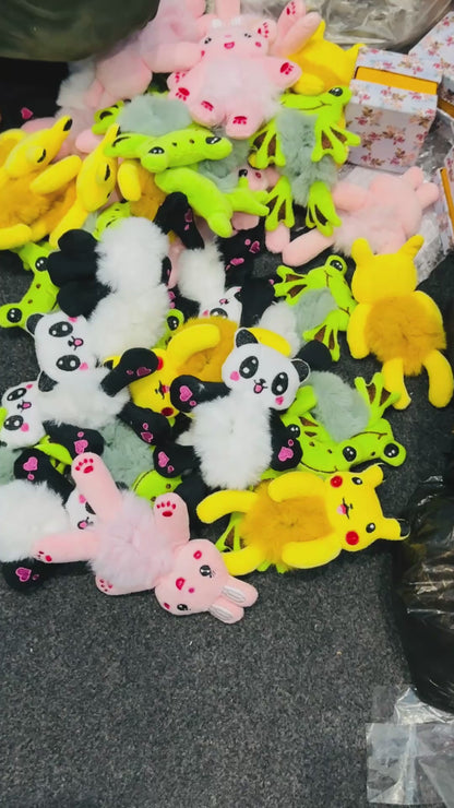 Cute Cat Plush Hair Buddy Scrunchie for Girls | Kawaii Soft Fur Hair Tie | Cute Hair Accessory